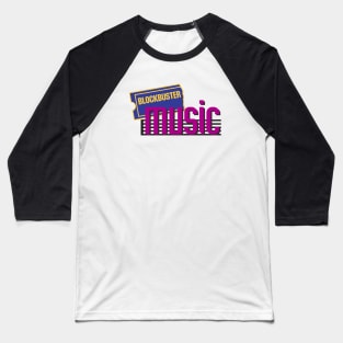 Blockbuster Music - Defunct Music Store Baseball T-Shirt